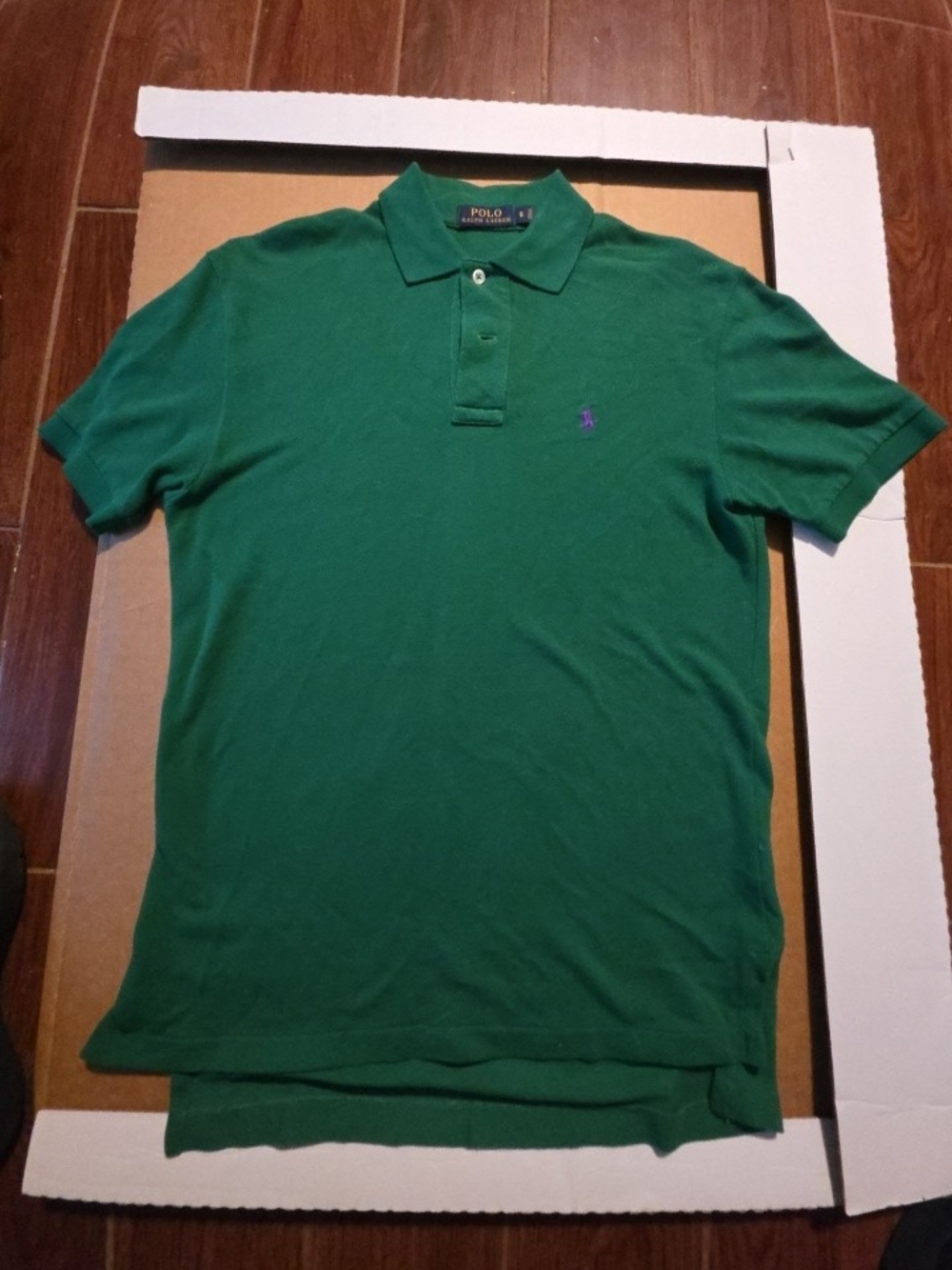 Ralph Lauren Green Polo with Purple Pony Embroidery